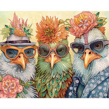 Load image into Gallery viewer, Diamond Painting - Partial Special Shaped - Three cool chickens (50*40CM)