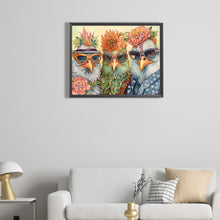 Load image into Gallery viewer, Diamond Painting - Partial Special Shaped - Three cool chickens (50*40CM)