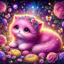 Load image into Gallery viewer, Diamond Painting - Full Square - purple cat (40*40CM)