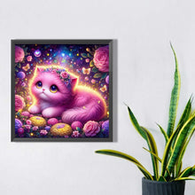 Load image into Gallery viewer, Diamond Painting - Full Square - purple cat (40*40CM)