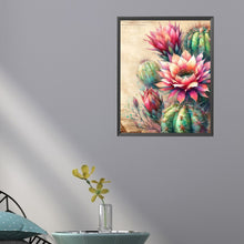 Load image into Gallery viewer, Diamond Painting - Full Square - Retro style cactus flower (40*50CM)
