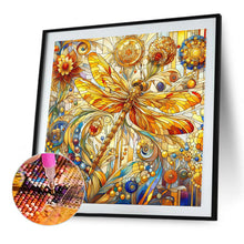 Load image into Gallery viewer, Diamond Painting - Full Square - glass art gold dragonfly (40*40CM)