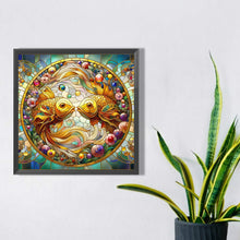 Load image into Gallery viewer, Diamond Painting - Full Square - Glass Art Double Goldfish (40*40CM)