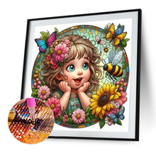 Load image into Gallery viewer, Diamond Painting - Full Square - 61 children girl bee (40*40CM)