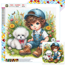 Load image into Gallery viewer, Diamond Painting - Full Square - children's puppy (40*40CM)