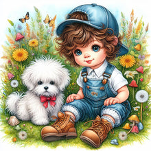 Load image into Gallery viewer, Diamond Painting - Full Square - children's puppy (40*40CM)