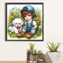 Load image into Gallery viewer, Diamond Painting - Full Square - children's puppy (40*40CM)