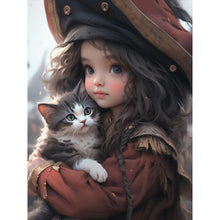Load image into Gallery viewer, Diamond Painting - Full Square - Cat girl (30*40CM)