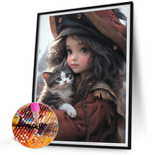 Load image into Gallery viewer, Diamond Painting - Full Square - Cat girl (30*40CM)