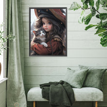 Load image into Gallery viewer, Diamond Painting - Full Square - Cat girl (30*40CM)