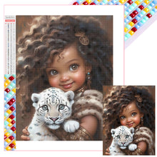Load image into Gallery viewer, Diamond Painting - Full Square - leopard girl (30*40CM)