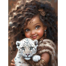 Load image into Gallery viewer, Diamond Painting - Full Square - leopard girl (30*40CM)