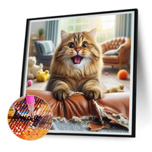 Load image into Gallery viewer, Diamond Painting - Full Round - funny cat (30*30CM)