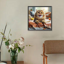Load image into Gallery viewer, Diamond Painting - Full Round - funny cat (30*30CM)