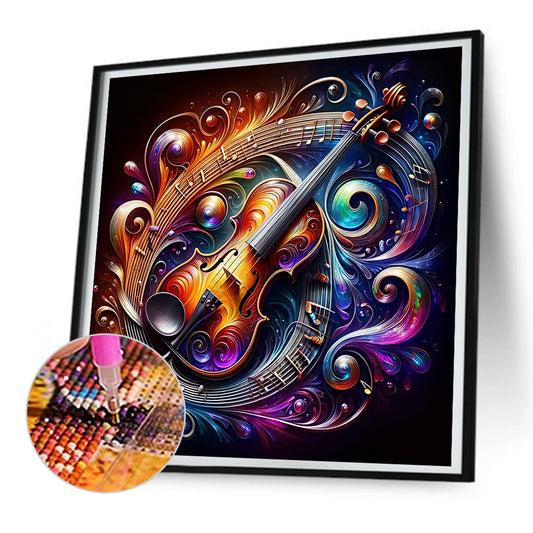 Diamond Painting - Full Round - elegant violin (30*30CM)