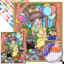 Load image into Gallery viewer, AB Diamond Painting - Full Round - picnic girl (40*50CM)