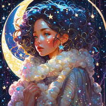 Load image into Gallery viewer, AB Diamond Painting - Full Round - star moon girl (40*40CM)