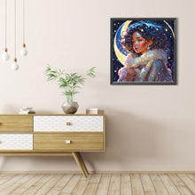 Load image into Gallery viewer, AB Diamond Painting - Full Round - star moon girl (40*40CM)