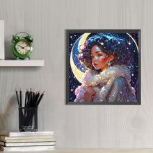 Load image into Gallery viewer, AB Diamond Painting - Full Round - star moon girl (40*40CM)