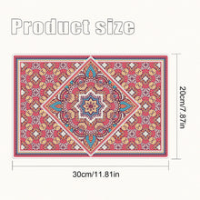 Load image into Gallery viewer, 2Pcs Mandala Diamond Painting Placemat Rectangular Diamond Dot Kits for Home