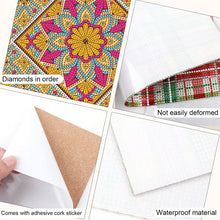 Load image into Gallery viewer, 2Pcs Mandala Diamond Painting Placemat Rectangular Diamond Dot Kits for Home