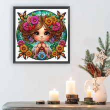 Load image into Gallery viewer, Diamond Painting - Partial Special Shaped - sunflower girl (30*30CM)
