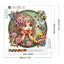 Load image into Gallery viewer, Diamond Painting - Partial Special Shaped - sunflower girl (30*30CM)