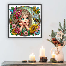Load image into Gallery viewer, Diamond Painting - Partial Special Shaped - sunflower girl (30*30CM)