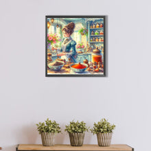 Load image into Gallery viewer, AB Diamond Painting - Full Round - cooking woman (40*40CM)
