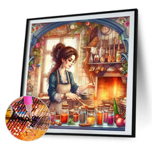 Load image into Gallery viewer, AB Diamond Painting - Full Round - cooking woman (40*40CM)