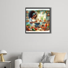 Load image into Gallery viewer, AB Diamond Painting - Full Round - cooking woman (40*40CM)