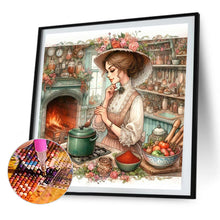 Load image into Gallery viewer, AB Diamond Painting - Full Round - cooking woman (40*40CM)