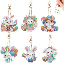 Load image into Gallery viewer, PVC Double Sided Special Shaped Cartoon Pattern Full Drill Keyring for Beginners