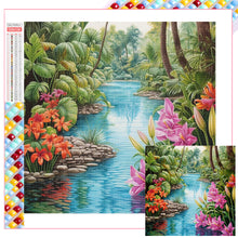 Load image into Gallery viewer, Diamond Painting - Full Square - forest stream (40*40CM)
