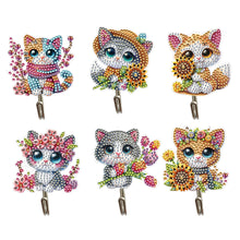 Load image into Gallery viewer, 6Pcs Animal Diamond Painting Hooks Diamond Art Craft Wall Hooks DIY Crafts Decor