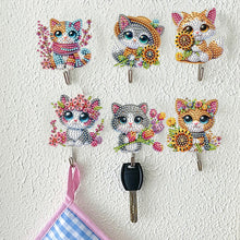Load image into Gallery viewer, 6Pcs Animal Diamond Painting Hooks Diamond Art Craft Wall Hooks DIY Crafts Decor