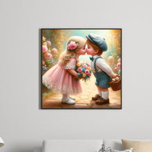 Load image into Gallery viewer, Diamond Painting - Full Round - kiss a child (30*30CM)