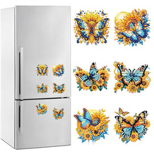 Load image into Gallery viewer, 6Pcs Special Shape Cartoon Fridge Stickers Diamond Painting Magnets Refrigerator
