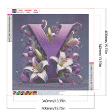 Load image into Gallery viewer, Diamond Painting - Full Round - Flower letter-Y (40*40CM)