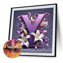 Load image into Gallery viewer, Diamond Painting - Full Round - Flower letter-Y (40*40CM)