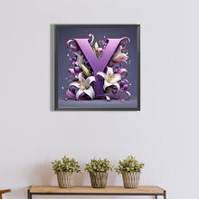 Load image into Gallery viewer, Diamond Painting - Full Round - Flower letter-Y (40*40CM)