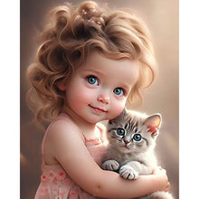 Load image into Gallery viewer, Diamond Painting - Full Round - little girl (40*50CM)