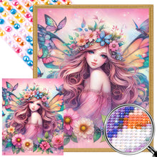 Load image into Gallery viewer, AB Diamond Painting - Full Round - Flower and Elf Girl (40*50CM)