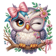 Load image into Gallery viewer, Diamond Painting - Partial Special Shaped - Cute branch owl (30*30CM)