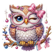 Load image into Gallery viewer, Diamond Painting - Partial Special Shaped - Cute branch owl (30*30CM)