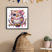 Load image into Gallery viewer, Diamond Painting - Partial Special Shaped - Cute branch owl (30*30CM)