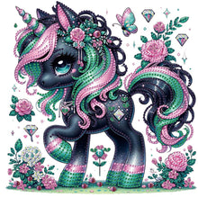 Load image into Gallery viewer, Diamond Painting - Partial Special Shaped - Colorful unicorn (30*30CM)