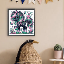 Load image into Gallery viewer, Diamond Painting - Partial Special Shaped - Colorful unicorn (30*30CM)