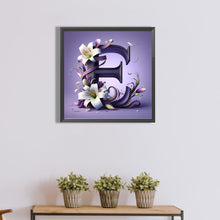 Load image into Gallery viewer, Diamond Painting - Full Round - Lily letter E (40*40CM)