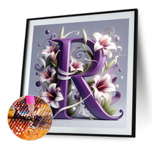 Load image into Gallery viewer, Diamond Painting - Full Round - Lily letter R (40*40CM)